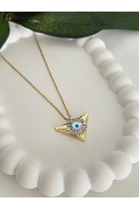 گردنبند استیل ( فولاد ) طلائی زنانه استیل (فولاد) Brillo - کد 859603719