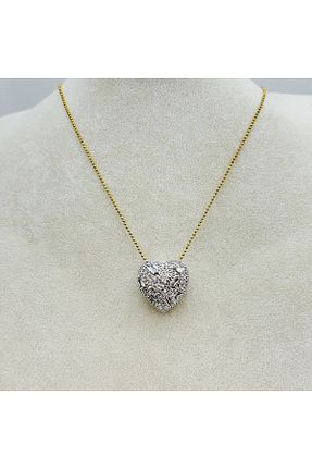 گردنبند استیل ( فولاد ) زرد زنانه استیل ضد زنگ DS DİAMONDSHOP - کد 859649167