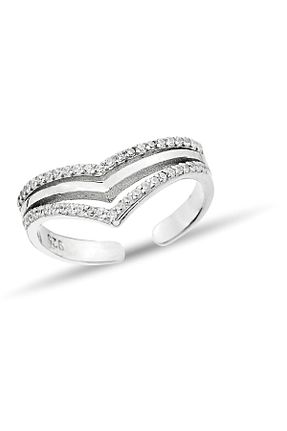 انگشتر نقره زنانه زیرکن Metay Silver - کد 852263513