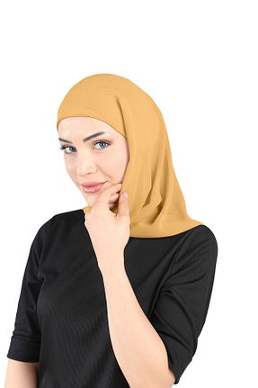 روسری زرد شیفون Ecardin - کد 859724217