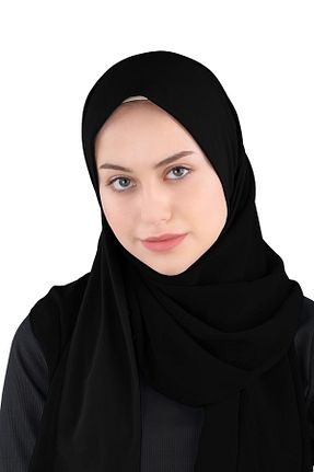 روسری مشکی شیفون Ecardin - کد 859774301