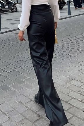 شلوار مشکی زنانه چرم مصنوعی Genel Markalar - کد 859854679
