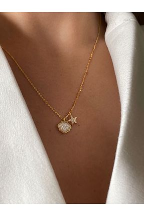 گردنبند نقره طلائی زنانه 925 عیار Reacraft - کد 859906121