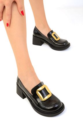 کفش پاشنه بلند کلاسیک مشکی زنانه چرم مصنوعی SOHO - کد 857867162