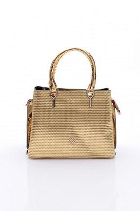 کیف دوشی طلائی زنانه چرم مصنوعی Dgn - کد 859230948