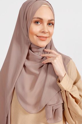 شال قهوه ای زنانه شیفون Differenza - کد 859525716