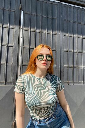 عینک آفتابی سبز زنانه UV400 Genel Markalar - کد 666879109
