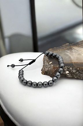 دستبند جواهر طوسی زنانه سنگ طبیعی NBS Beautiful Naturel Stones - کد 859532500