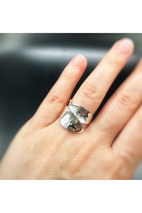 انگشتر نقره طوسی زنانه زیرکن Metay Silver - کد 852263271