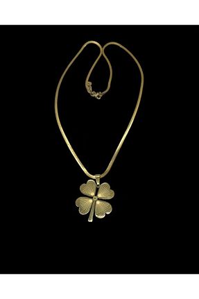 گردنبند جواهر طلائی زنانه استیل ضد زنگ Butik - کد 859627250