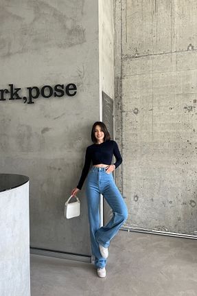 شلوار جین متالیک زنانه پاچه پهن XRAY JEANS - کد 859655621