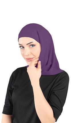 روسری بنفش شیفون Ecardin - کد 859727514