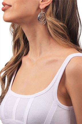 گوشواره جواهر روکش نقره LABALABA - کد 327345169