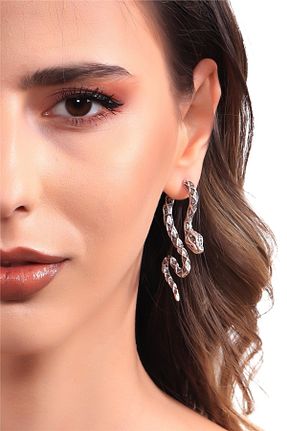 گوشواره جواهر روکش نقره LABALABA - کد 104288375