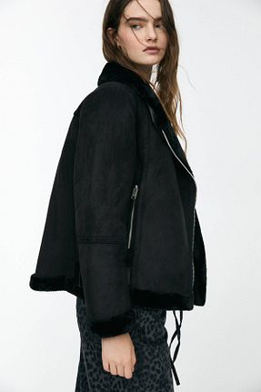 کت مشکی زنانه رگولار Pull & Bear - کد 755513520