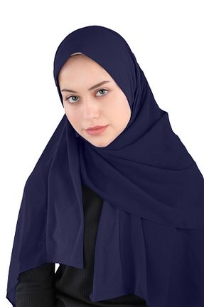 روسری سرمه ای شیفون Ecardin - کد 859774530