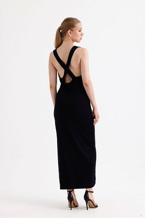 لباس سایز بزرگ مشکی زنانه ویسکون Sense - کد 859684016