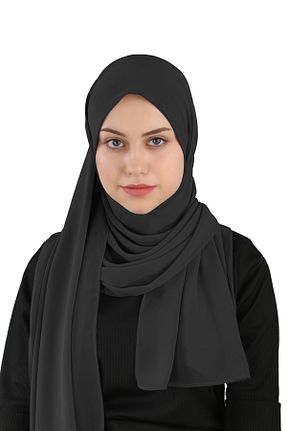 روسری مشکی شیفون Ecardin - کد 859725444