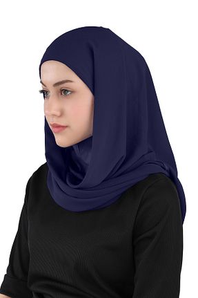 روسری سرمه ای شیفون Ecardin - کد 859723211