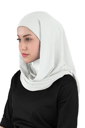 روسری بژ شیفون Ecardin - کد 859724199