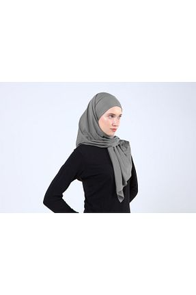 روسری طوسی پنبه ای Ecardin - کد 859717977