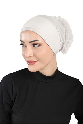 کلاه شنای حجاب بژ زنانه Ecardin - کد 859748026