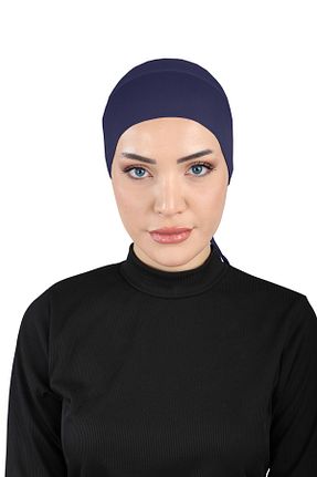 کلاه شنای حجاب سرمه ای زنانه Ecardin - کد 859749992