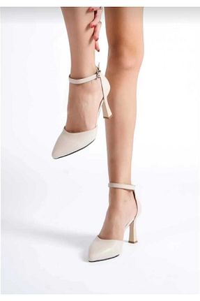 کفش استایلیتو بژ پاشنه متوسط (5-9 سانتی متر) ACMZ SHOES - کد 850425357