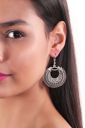 گوشواره جواهر روکش نقره LABALABA - کد 4267634