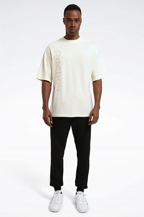 تیشرت بژ مردانه یقه دوچرخه Reebok - کد 859847611