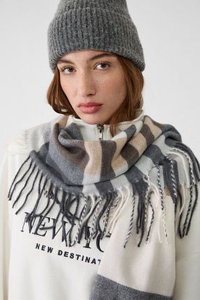 شال گردن مشکی زنانه پلی استر Stradivarius - کد 859585795