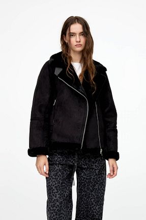 کت مشکی زنانه رگولار Pull & Bear - کد 755513520