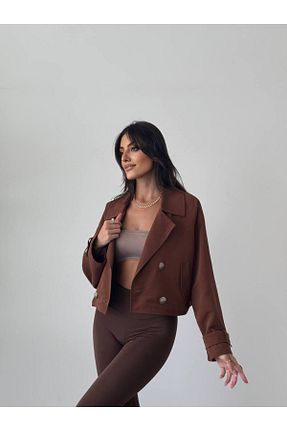 ترنچکت قهوه ای زنانه ویسکون Seçkin Fashion - کد 859642140