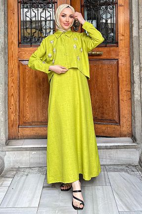 ست بالاتنه و پائین تنه حجاب سبز زنانه رگولار Julude - کد 859645861