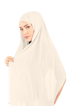 روسری بژ شیفون Ecardin - کد 859726745