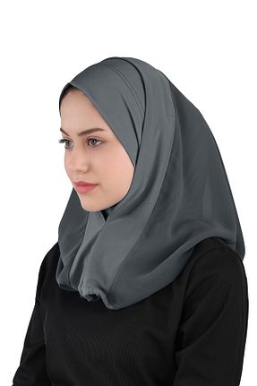 روسری طوسی شیفون Ecardin - کد 859774547