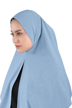 روسری آبی پنبه ای Ecardin - کد 859773655
