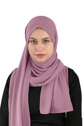 روسری صورتی شیفون Ecardin - کد 859726821