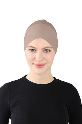 کلاه شنای حجاب قهوه ای زنانه Ecardin - کد 859750015