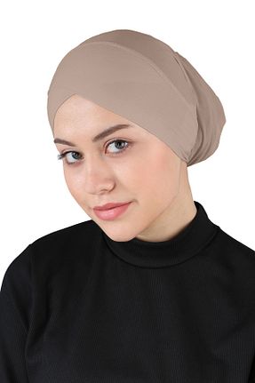 کلاه شنای حجاب قهوه ای زنانه Ecardin - کد 859749022