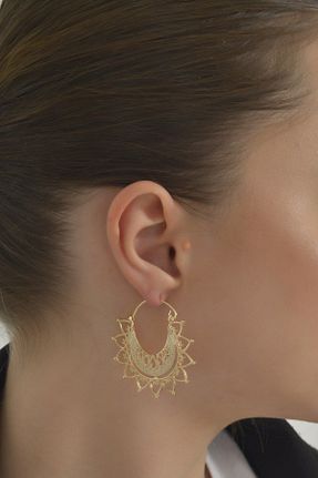 گوشواره جواهر طلائی روکش طلا LABALABA - کد 4973128