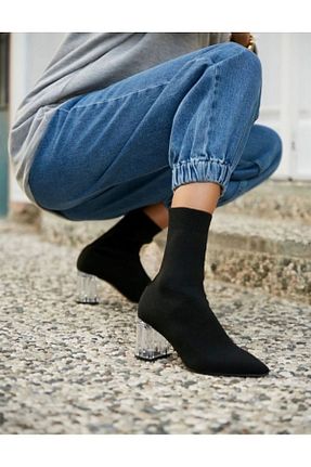 بوت / نیم بوت مشکی زنانه چرم مصنوعی elvinshoes - کد 859824981