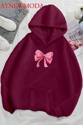 سوئیشرت سایز بزرگ زرشکی زنانه اورسایز aynewmoda - کد 859851761