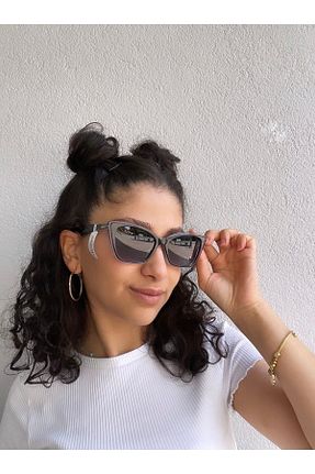 عینک آفتابی طوسی زنانه پلاریزه MORLİN BRON - کد 859885530