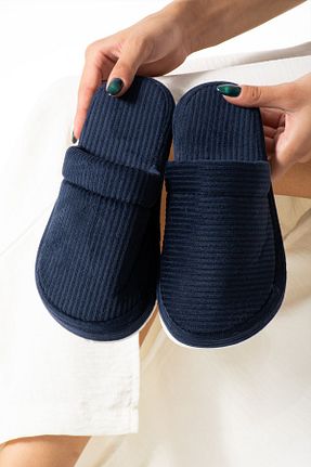 دمپائی خانگی سرمه ای زنانه پارچه ای star shoes - کد 859472091