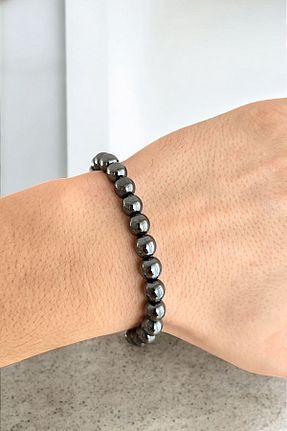 دستبند جواهر طوسی زنانه سنگ طبیعی NBS Beautiful Naturel Stones - کد 859532500