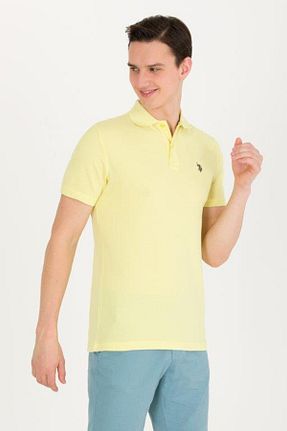 پولوشرت زرد مردانه %100 پنبه U.S. Polo Assn. - کد 859446154