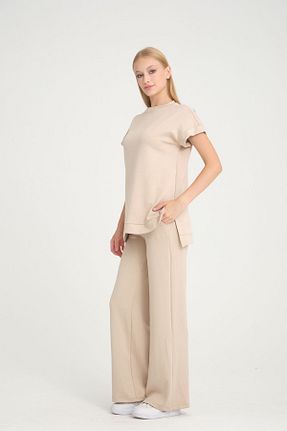 ست بالاتنه و پائین تنه طوسی زنانه بافتنی Lusenta - کد 857631392