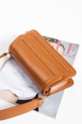 کیف دوشی قهوه ای زنانه چرم مصنوعی İAMBTŞY - کد 830877107