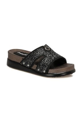 دمپائی مشکی زنانه چرم مصنوعی Polaris - کد 859646759